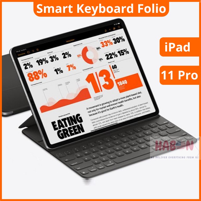 Bàn phím thông minh Apple Smart Keyboard Folio 11-inch iPad Pro Model MXNK2 Like New 99%