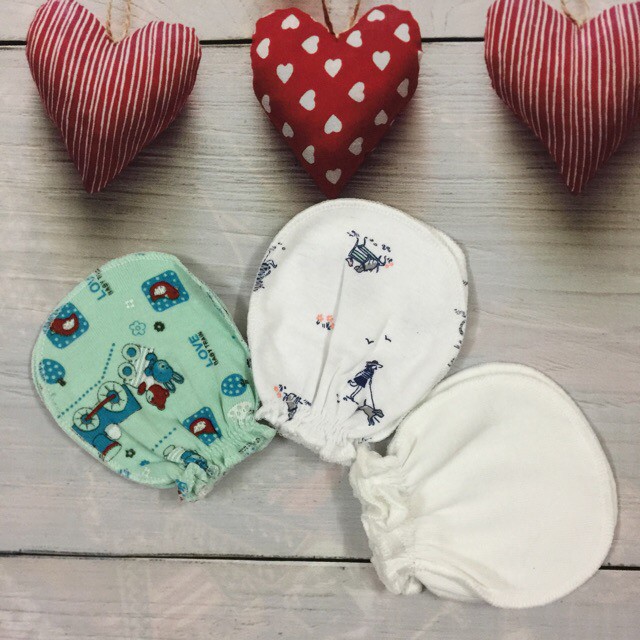 Set 3 bộ bao tay cho bé sơ sinh Hotga