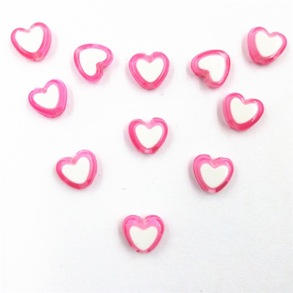 Set 150 hạt nhựa hình trái tim làm trang sức thủ công | BigBuy360 - bigbuy360.vn