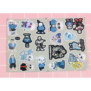 sét 30-60 sticker sans undertale ép lụa cắt laze bóc dán