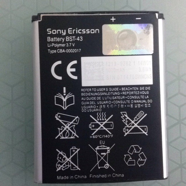 CHÍNH HÃNG  Pin sony Ericsson BST-43 xịn.