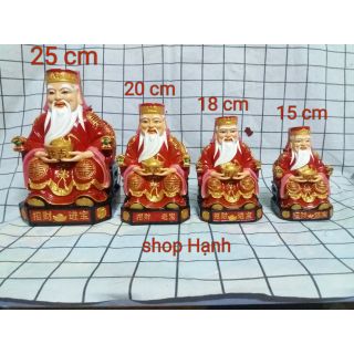 Tượng thờ Ông Địa-Thần Tài đá_cao 15 cm