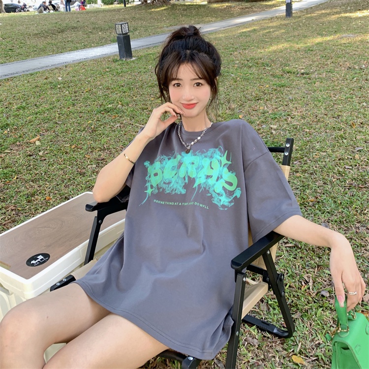 NRVP Áo Thun Nữ Tay Ngắn In Hình Phong Cách Hàn Quốc Thời Trang Mùa Hè 2022