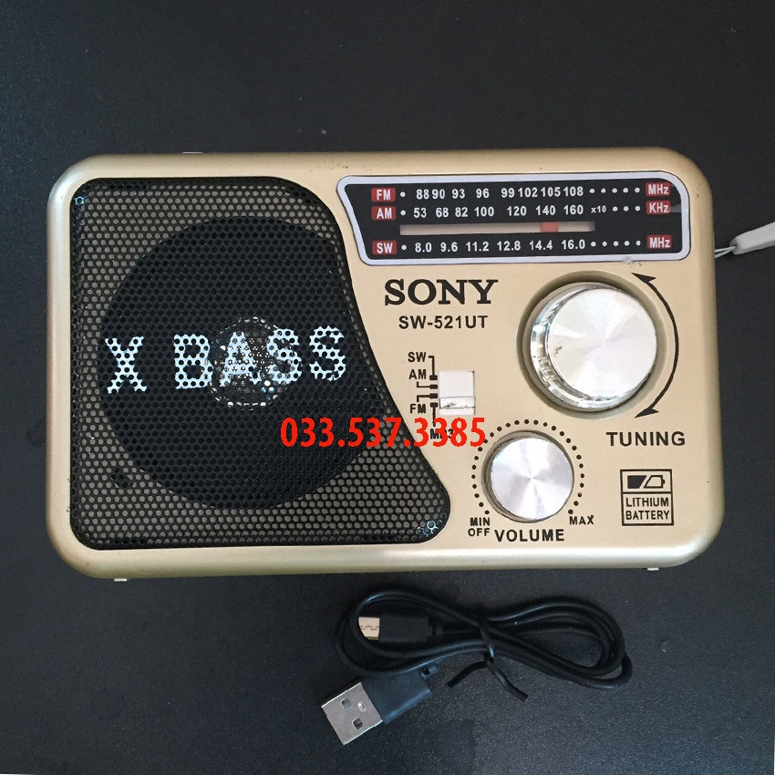 Đài radio có cổng usb, đài fm radio 521 chất lượng cao, bắt sóng tốt, âm thanh rõ nét