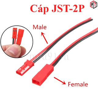 Cáp JST 2P – đực cái tùy chọn 10cm / 20cm