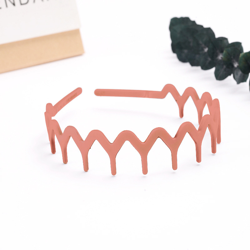 Cài tóc resin nhám gợn sóng màu trơn không tuột