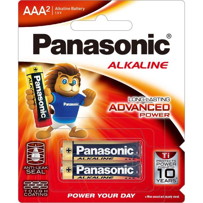 Chính hãng pin đũa kiềm AAA Alkaline Panasonic 1 vỉ 2 viên(LR03T/2B)