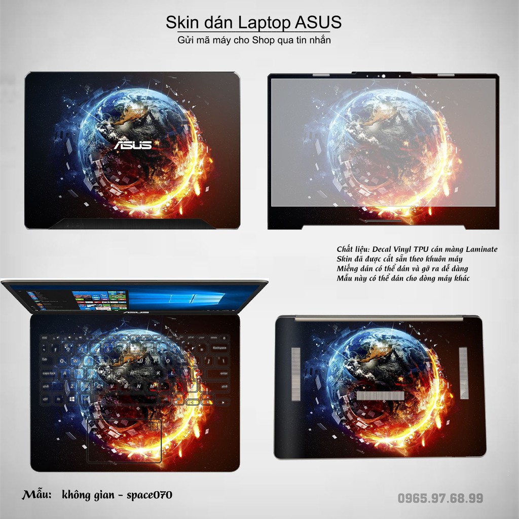 Skin dán Laptop Asus in hình không gian _nhiều mẫu 12 (inbox mã máy cho Shop)