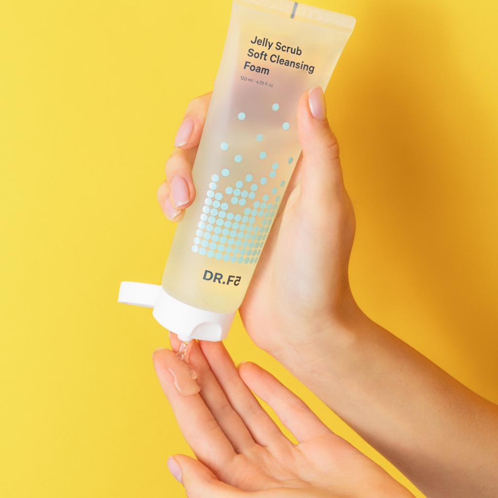 Sữa Rửa Mặt Tẩy Tế Bào Chết Dịu Nhẹ Cho Da Dr.F5 Jelly Scrub Soft Cleansing Foam