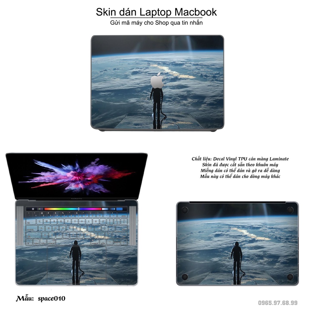 Skin dán Macbook mẫu không gian (đã cắt sẵn, inbox mã máy cho shop)