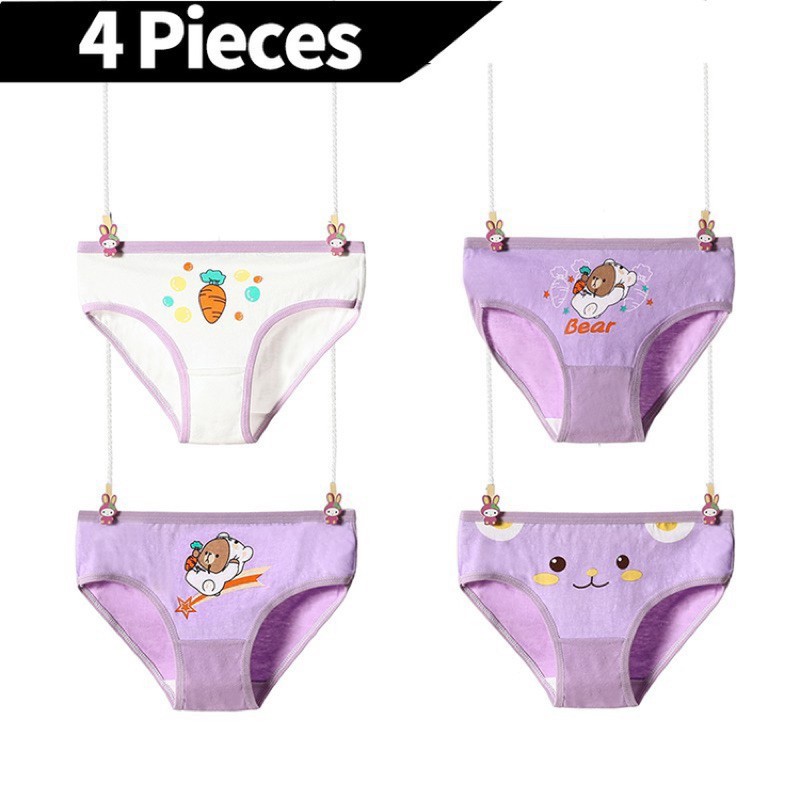 Set 4 quần lót bé gái dễ thương