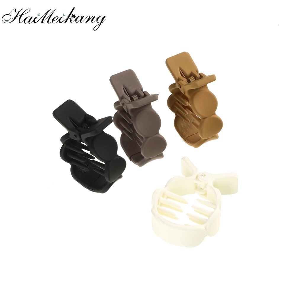 Haimeikang Kẹp tóc kiểu cá nhỏ màu trơn phủ sương thời trang Hàn Quốc cho nữ