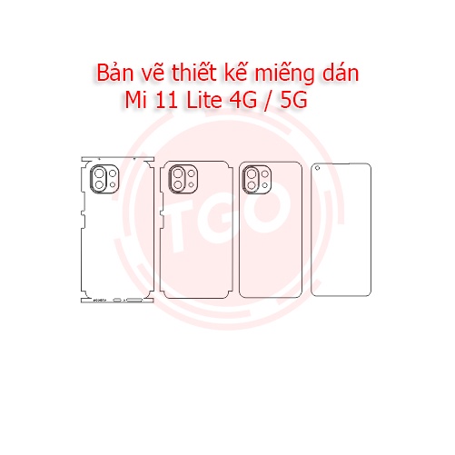 Miếng dán PPF lưng full viền Mi 11 Lite 4G / 5G cao cấp
