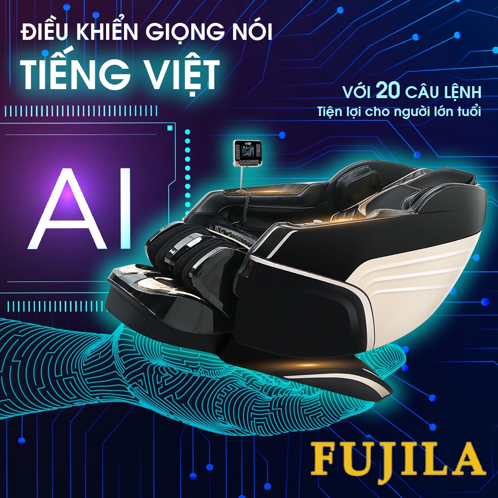 Ghế massage FUJILA LX10 hạng thương gia chuẩn Châu Âu - Bậc thầy trị liệu - Bảo hành 6 năm