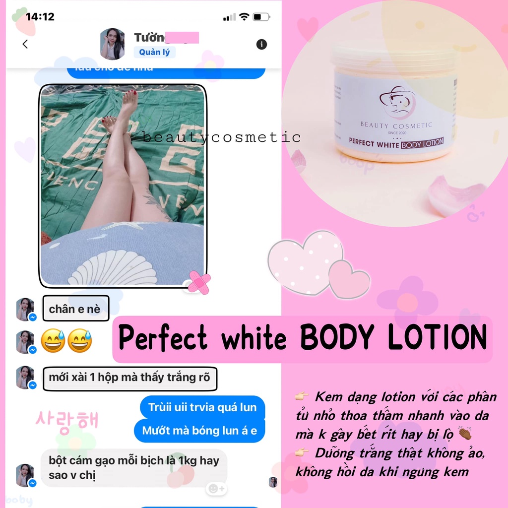 [TRẮNG DA AN TOÀN] KEM DƯỠNG TRẮNG DA PERFECT WHITE BODY LOTION 1000GRAM | BigBuy360 - bigbuy360.vn