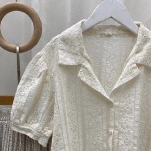 Áo sơ mi ren chuẩn Hàn