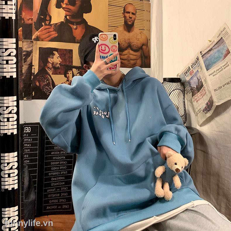 Áo Hoodie Dáng Rộng Có In Hình Gấu Thời Trang Thu Đông 2021 Cho Nam / Nữ | BigBuy360 - bigbuy360.vn