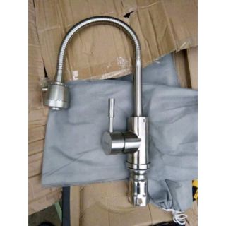 Vòi rửa bát nóng lạnh cần mềm sus304