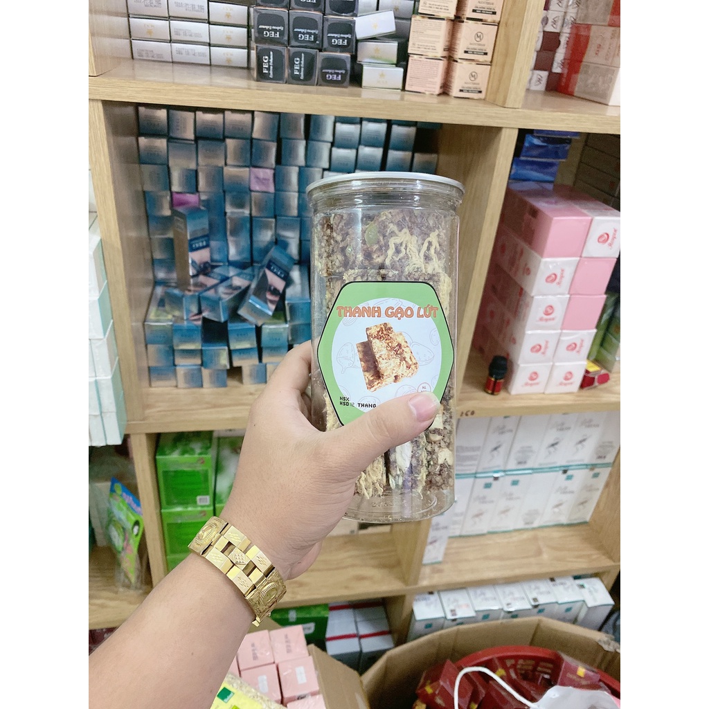 thanh gạo lứt chà bông ăn kiêng hộp 250gr