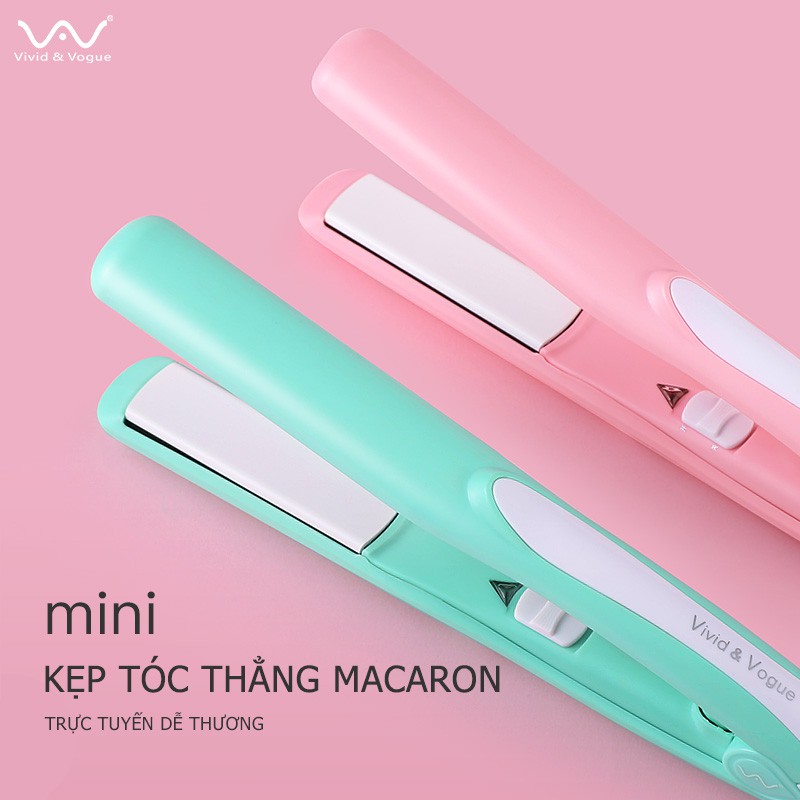 Máy Duỗi Tóc Mini Điều Chỉnh Nhiệt VIVID&VOGUE Máy Uốn Duỗi Tóc 2in1 Chuẩn Salon