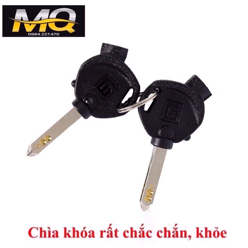 BỘ Ổ KHOÁ XE WAVE S, RS 100cc 2008-2010 (6 CẠNH  KHOÁ ĐIỆN VÀ KHOÁ YÊN)