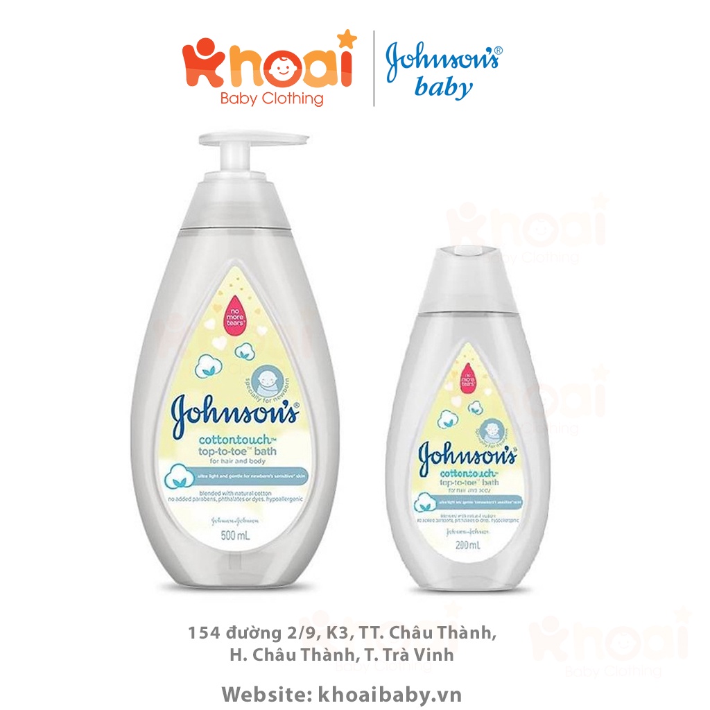 Sữa tắm trẻ sơ sinh dành cho da nhạy cảm Johnson's ® Top-To-Toe Cotton Touch