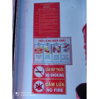 Bảng nội quy tiêu lệnh chữa cháy bằng tôn