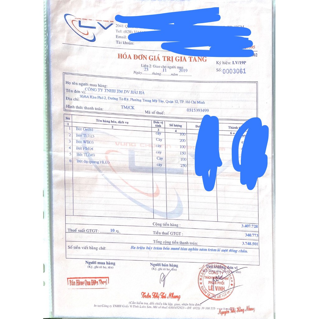 Hộp 20 bút T.Long 023
