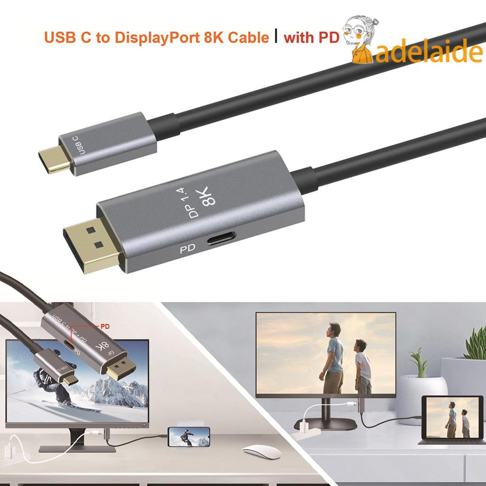 Cáp Chuyển Đổi Usb C Dp 1.4 Sang Displayport 1.4 8k 1 / 2 / 3m