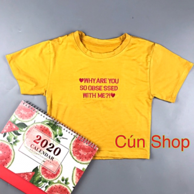 Áo croptop thun lạnh mềm mịn thêu chữ 5 màu RICH STORE CRT16 | BigBuy360 - bigbuy360.vn