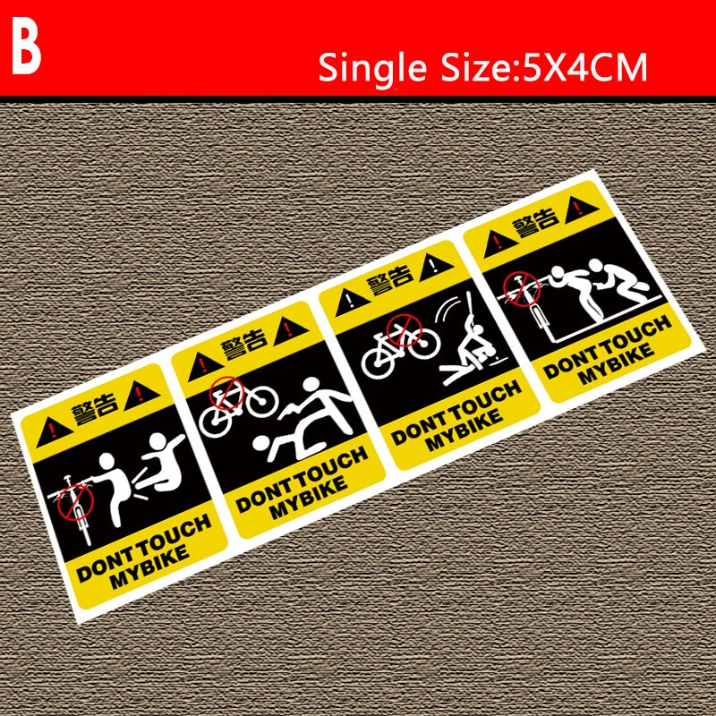 1 Bộ Miếng Dán Phản Quang Cảnh Báo DONT TOUCH MY BIKE Chống Nước Trang Trí Cho Xe Đạp MTB