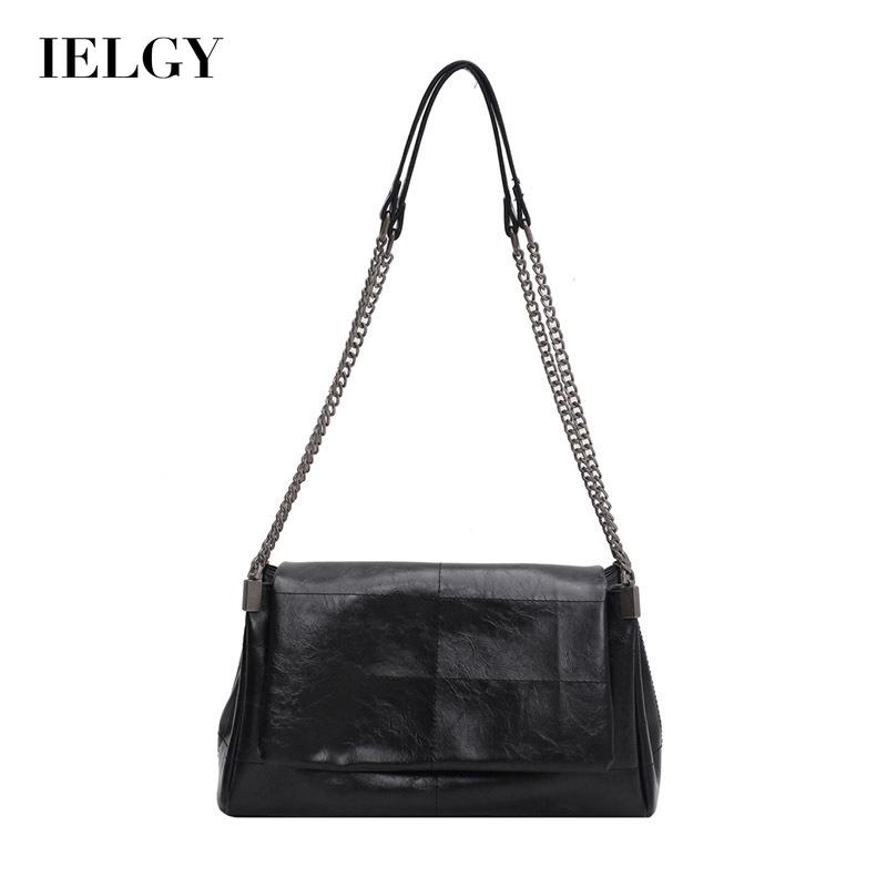 Túi đeo vai IELGY cỡ lớn họa tiết hình thoi phong cách đơn giản thời trang cho nữ