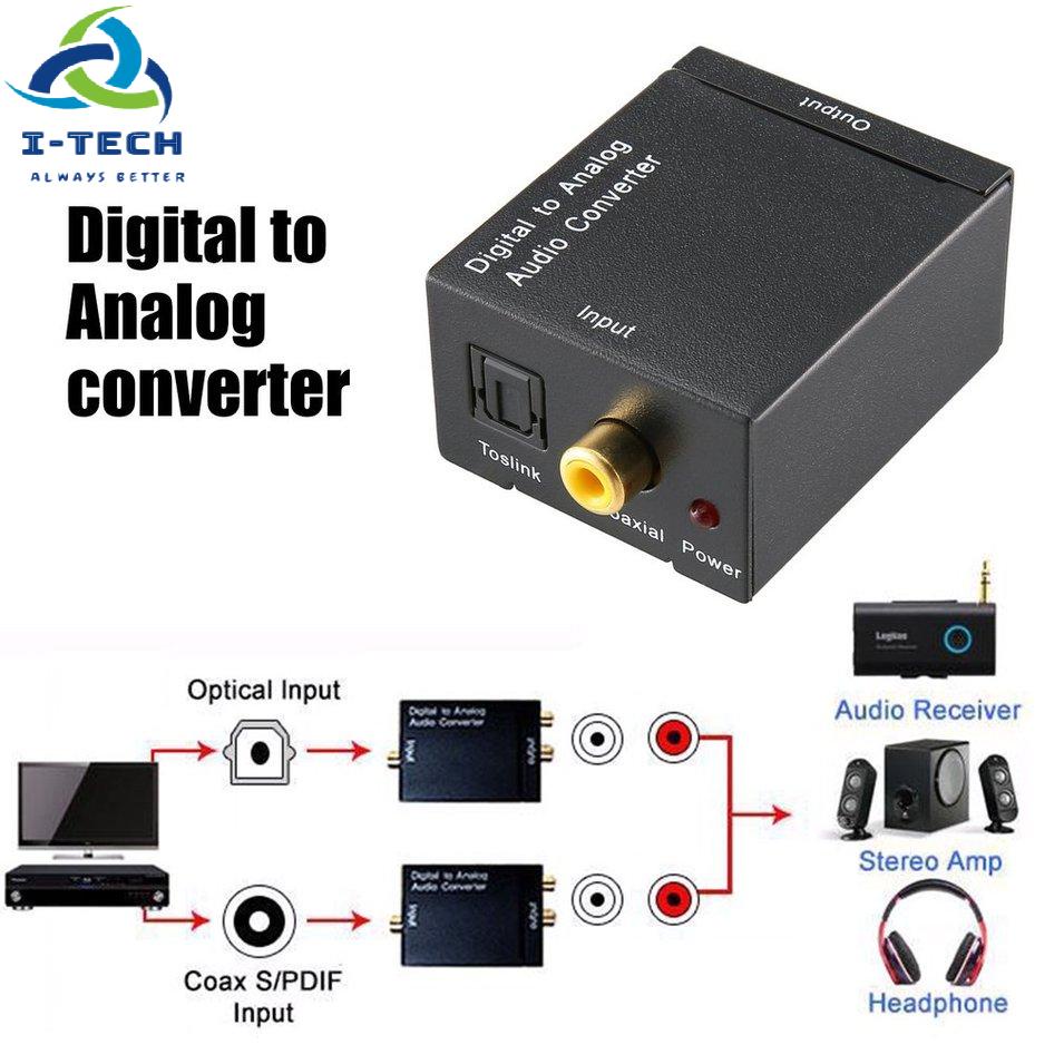 ⚡Promotion⚡High Digital To Analog Audio Converter Optical Fiber Coaxial Signal Audio Decoder Amplifier Practical