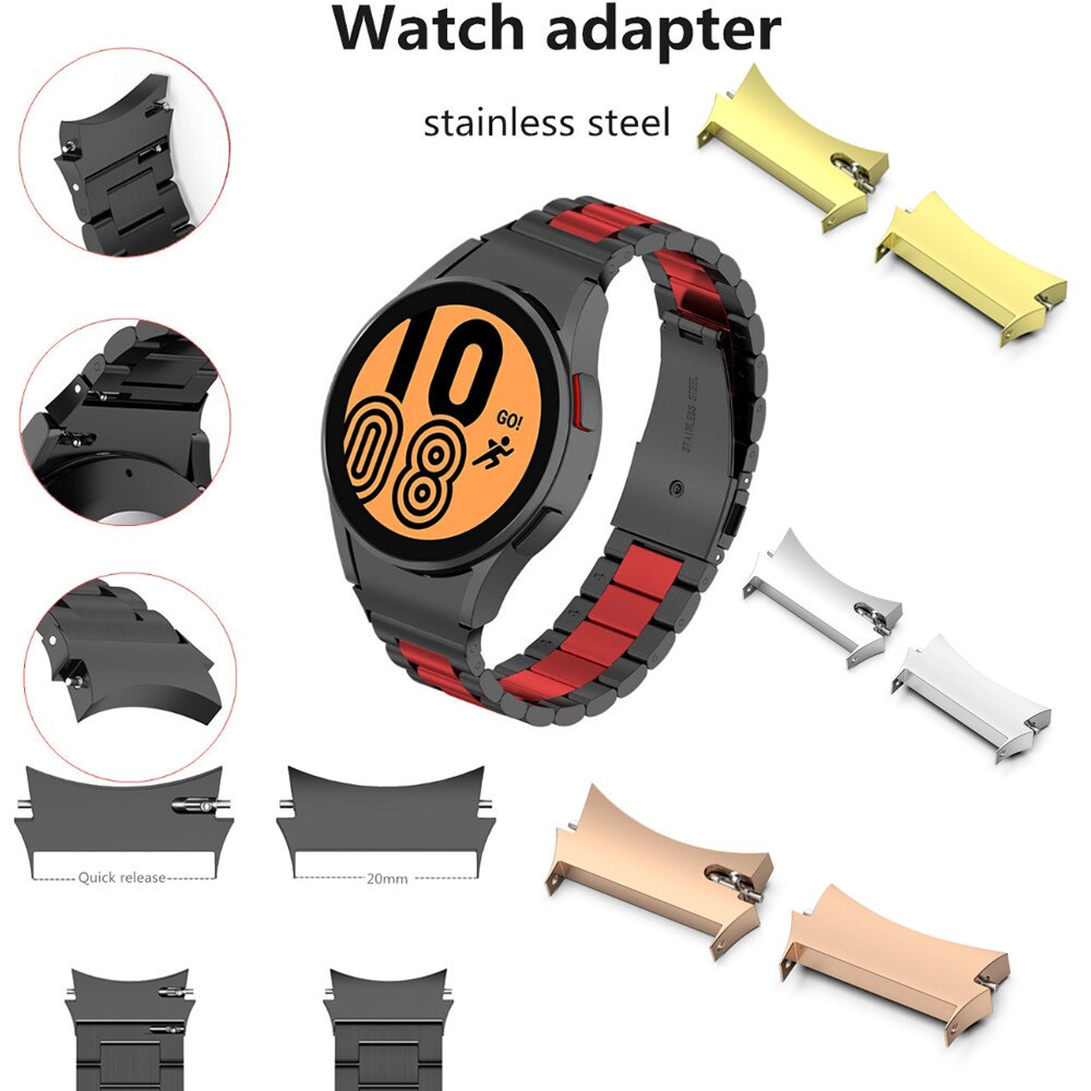 Đầu Nối Đồng Hồ Bằng Thép Không Gỉ 20mm Cho Samsung Galaxy Watch 4 Classic 46mm 42mm / Galaxy Watch4 40mm 44mm Mới