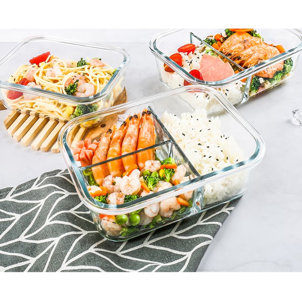 [XẢ KHO] Hộp cơm thủy tinh 3 ngăn, Hộp đựng thức ăn thủy tinh 3 ngăn | BigBuy360 - bigbuy360.vn