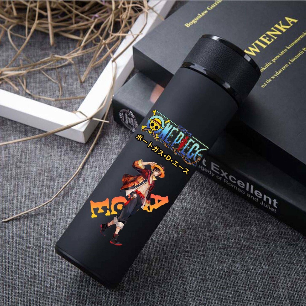 Bình Nước Giữ Nhiệt Thiết Kế Thông Minh Họa Tiết Anime One Piece