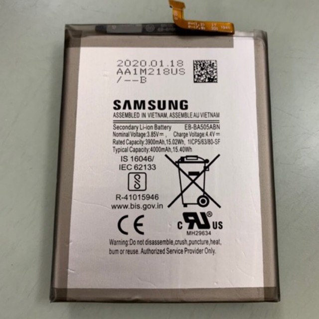 Pin Galaxy A50 dung lượng 4000 mAh mã EB-BA505ABU chính hãng