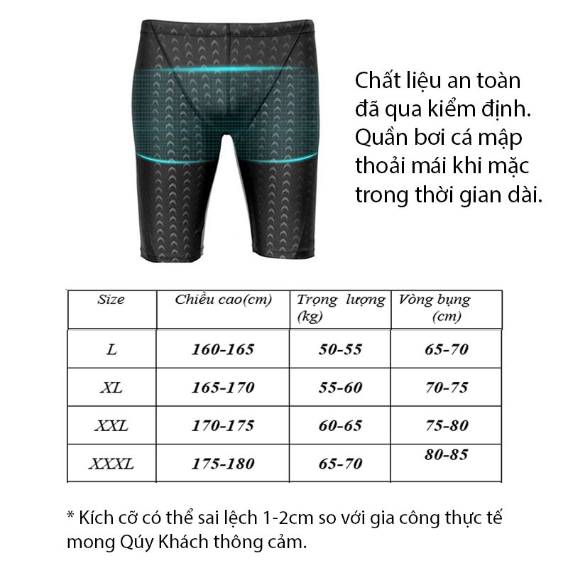 [Mã FASHIONT4MA2 giảm 10K đơn 50K] Quần Bơi Nam Lửng Thun Lạnh, Quần Thể Thao Nam Co Dãn QA02