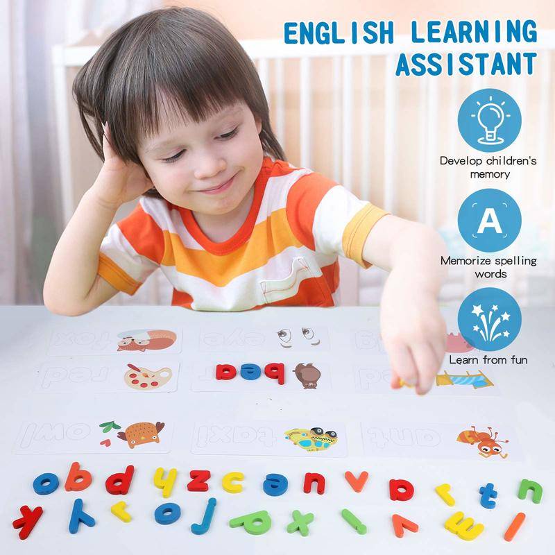 Bộ Đồ Chơi Ghép Chữ ABC Bằng Gỗ Cho Bé