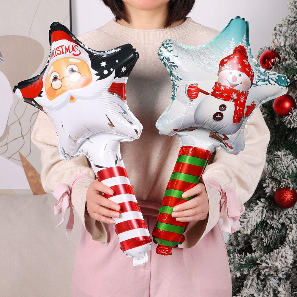 Bong Bóng Lá Nhôm Hình Ông Già Noel / Năm Mới Trang Trí Tiệc Giáng Sinh