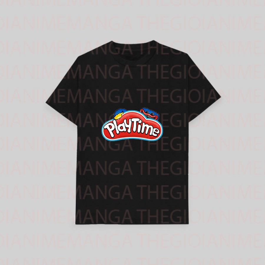 Áo thun phông đen in hình game POPPY PLAYTIME thời trang nam nữ chất đẹp