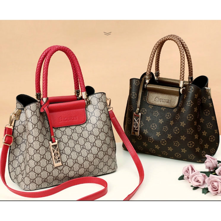 Ready stock Túi xách họa tiết hoa thời trang sang trọng cho nữ