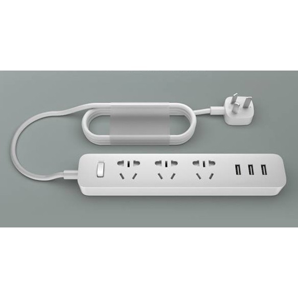 Ổ Cắm Xiaomi Power Strip Có 3 Cổng Usb Chính Hãng - Bh 1 Năm | Xiaomi Power Strip B01 3 Ổ 3 Usb  - chuyensiphukien1