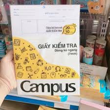 Campus - BS70 - giấy kiển tra kẻ ngang có chấm - 20 tờ đôi