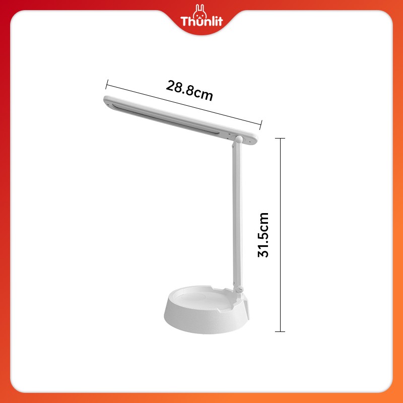 Đèn học điện Thunlit USB 1200mAh có thể sạc lại làm mờ vô cấp và 3 nhiệt độ màu