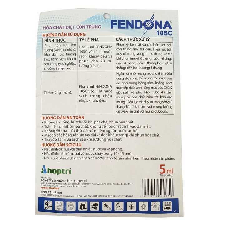 FENDONA 10SC-5ML-Thuốc diệt muỗi-kiến-gián - 5 ml