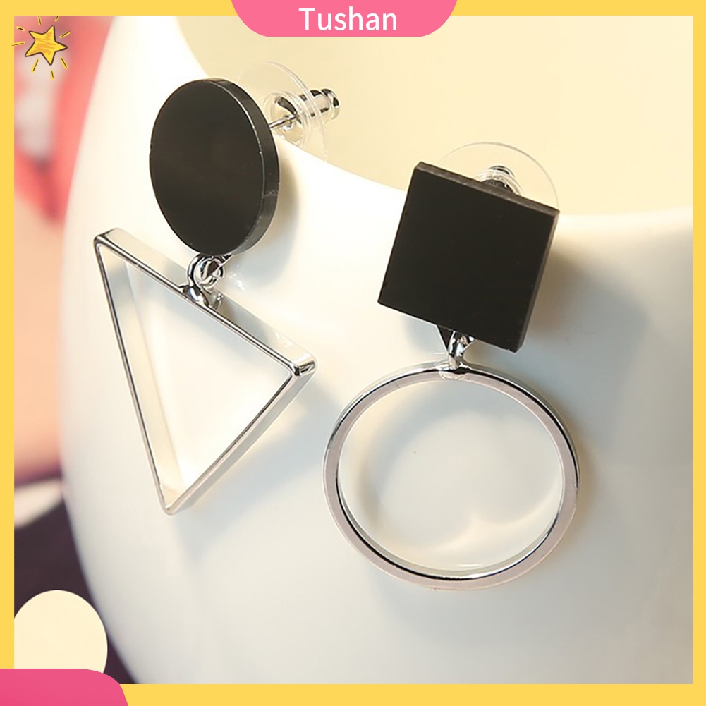 Khuyên tai thiết kế bất đối xứng xinh xắn thời trang cho nữ