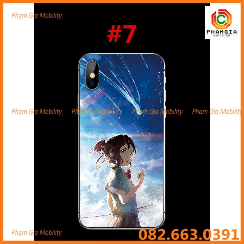 Ốp lưng iphone kính tráng gương x xr xs xsmax hình đẹp, nhiều mẫu anime