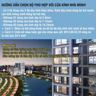 Bộ lau kính 2 mặt  [Hút nam châm vĩnh cửu]