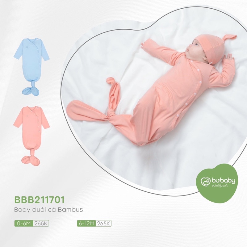 Bu Baby - Body đuôi cá Bambus mềm mịn, giữ ấm chân cho bé BB21021